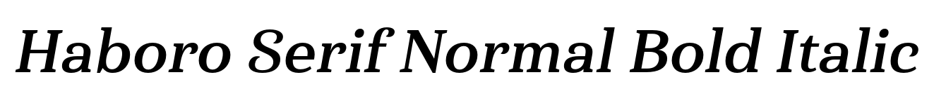 Haboro Serif Normal Bold Italic image